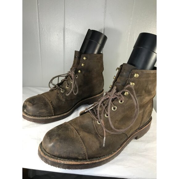 L.L. Bean Katahdin mens 12 M Brown Leather Soft Cap Toe Engineer Boots main image 5